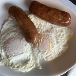 Side of eggs and sausage