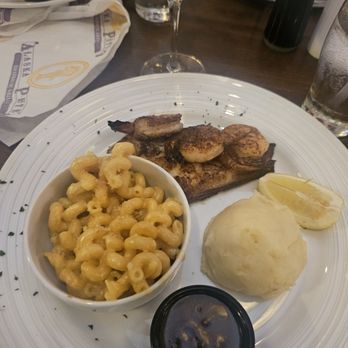 Alaska Pete's - Blackened catfish with shrimp, mashed potatoes,gravy & mac & cheese - Seafood Near Me - East Stroudsburg, Pennsylvania Alaska Pete's - Blackened catfish with shrimp, mashed potatoes,gravy & mac & cheese - Seafood Near Me - East Stroudsburg, Pennsylvania