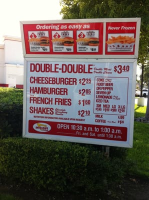 Menu photo 8 In-N-Out Burger Salinas, CA