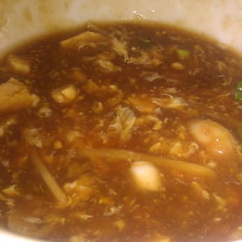 Wah Shine - Hot & Sour Soup in Vegetable Broth (shrimp subsituted for meat) - Chinese Near Me - Vacaville, California Wah Shine - Hot & Sour Soup in Vegetable Broth (shrimp subsituted for meat) - Chinese Near Me - Vacaville, California