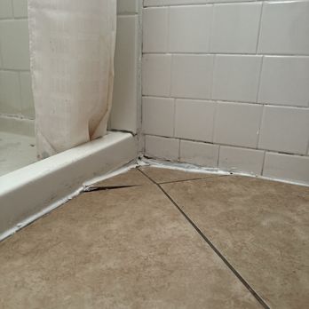 Sea Shell Motel - Bathroom floor "repair" they did.... - Hotels Near Me - Westerly, Rhode Island