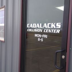 Cadalacks Collision Center - Front door