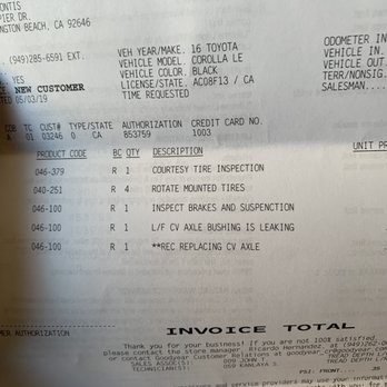 OC Chief Auto - Record of inspection and cv bushing leak May 3rd, 2019 - Car Dealers Near Me - Newport Beach, California OC Chief Auto - Record of inspection and cv bushing leak May 3rd, 2019 - Car Dealers Near Me - Newport Beach, California