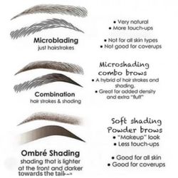 Ink My Brows - Just a little information about this different styles i offer for cosmetic tattooing.