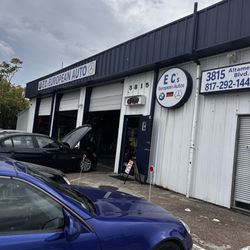 E C's European Auto Repair - Front building sits behind another auto shop