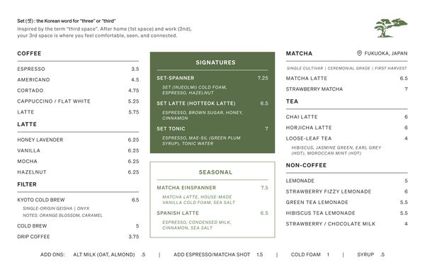 Menu photo 3 SET Coffee Chino, CA