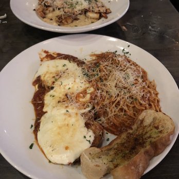 EATaliano Kitchen - Front: Eggplant Parmesan Back: Mushroom Risotto - Pizza Near Me - Atlanta, Georgia EATaliano Kitchen - Front: Eggplant Parmesan Back: Mushroom Risotto - Pizza Near Me - Atlanta, Georgia