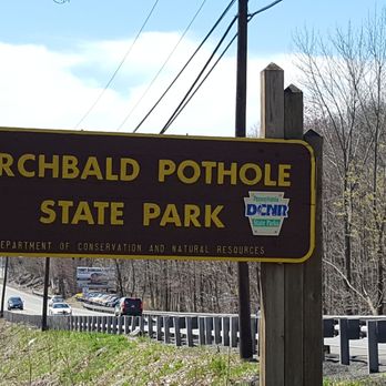 Archbald Pothole State Park - Roadsign - Parks Near Me - Archbald, Pennsylvania