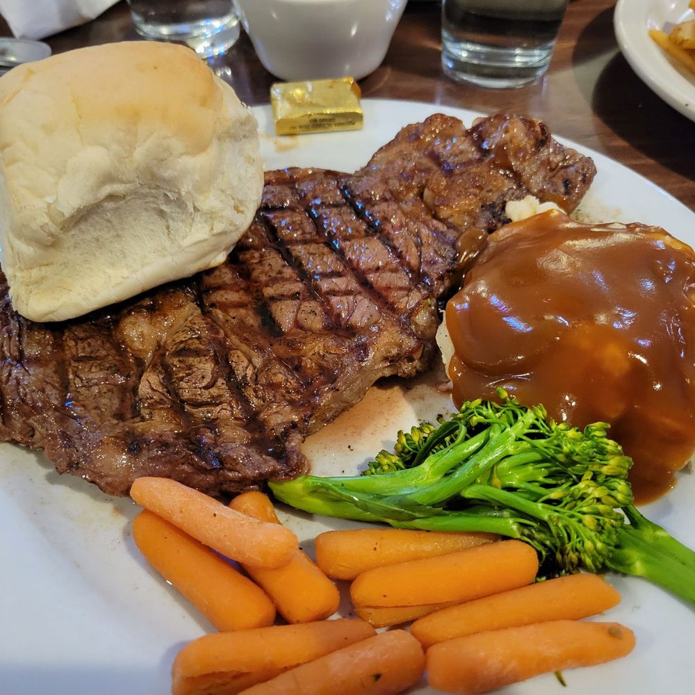 Prospector Hotel & Gambling Hall - Ribeye steak and mashed potatoes - Hotels Near Me - Ely, Nevada Prospector Hotel & Gambling Hall - Ribeye steak and mashed potatoes - Hotels Near Me - Ely, Nevada