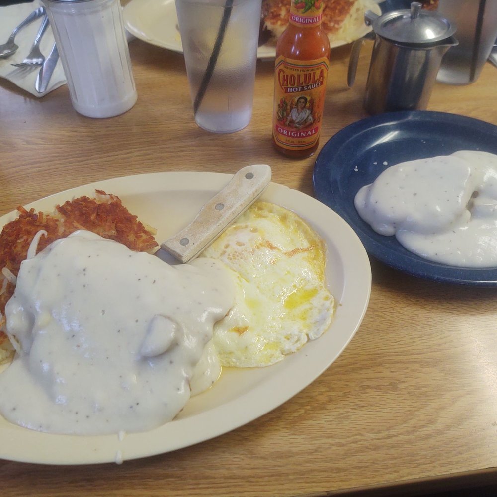 Country fried steak. Smothered! Country fried steak. Smothered!