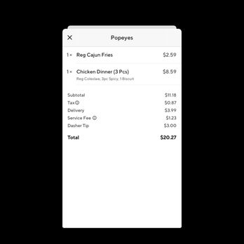Popeyes Louisiana Kitchen - Receipt - Fast Food Near Me - Oxnard, California Popeyes Louisiana Kitchen - Receipt - Fast Food Near Me - Oxnard, California