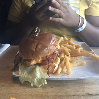 Atlantic Grill - Bacon Cheeseburger with Fries - Bars Near Me - Atlanta, Georgia