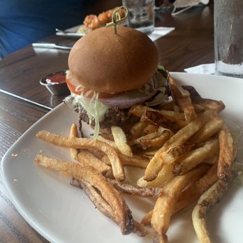 Burtons Grill & Bar - Gluten-free Burger from Allen Brothers. - New American Near Me - Mount Pleasant, South Carolina Burtons Grill & Bar - Gluten-free Burger from Allen Brothers. - New American Near Me - Mount Pleasant, South Carolina
