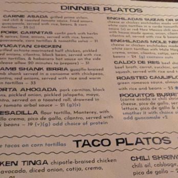 Poquitos - Menu - Mexican Near Me - Seattle, Washington