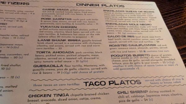 Menu photo 8 Poquitos Seattle, WA