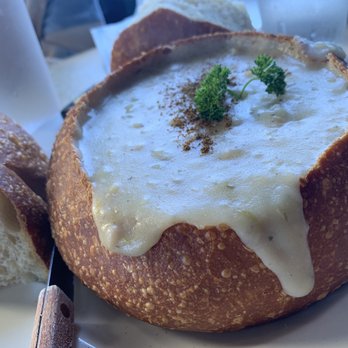 Barbara's Fishtrap - Clam chowder bowl - Seafood Near Me - Half Moon Bay, California Barbara's Fishtrap - Clam chowder bowl - Seafood Near Me - Half Moon Bay, California
