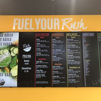 Rush Bowls - Menu - Acai Bowls Near Me - Houston, Texas Rush Bowls - Menu - Acai Bowls Near Me - Houston, Texas