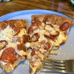 Marco's Pizza - Take out.  Delicious Fiery Pepperoni.  Lots of cheese included.