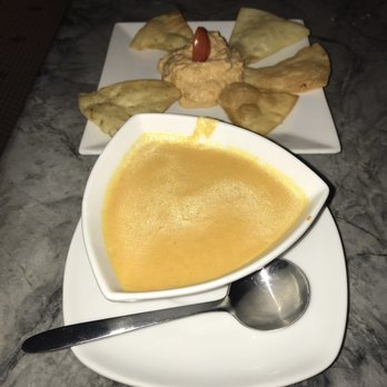 Seafood Unlimited - Top: Thai Red Curry Hummus and Tortilla Bottom: Coconut Carrot Ginger Soup - Seafood Near Me - Philadelphia, Pennsylvania Seafood Unlimited - Top: Thai Red Curry Hummus and Tortilla Bottom: Coconut Carrot Ginger Soup - Seafood Near Me - Philadelphia, Pennsylvania