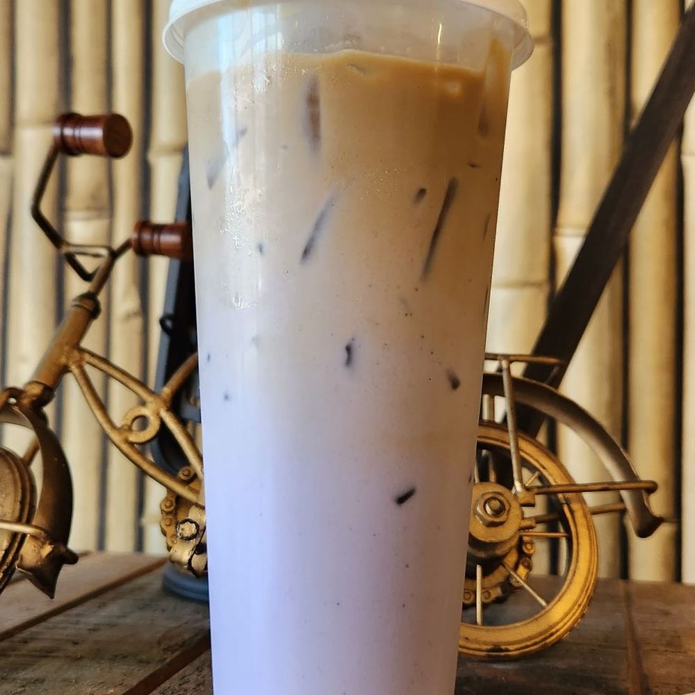 220C Banh Mi and Sweets - Double Espresso(I ordered one shot) Taro Milk (with Oatmilk). - Sandwiches Near Me - Matthews, North Carolina