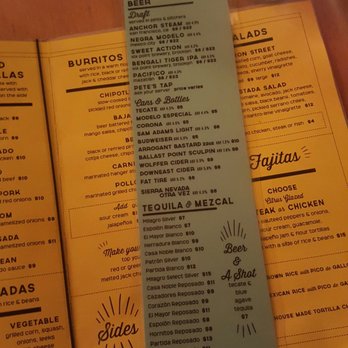 Calexico - Upper East Side - Drink menu - Salad Near Me - New York, New York