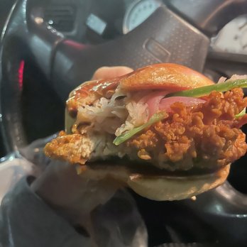 Holdaak Fried Chicken - Yelp asked me what's in the photo. HEAVEN, YELP! It's heaven in a honey spicy bun! - Chicken Shop Near Me - Fullerton, California Holdaak Fried Chicken - Yelp asked me what's in the photo. HEAVEN, YELP! It's heaven in a honey spicy bun! - Chicken Shop Near Me - Fullerton, California