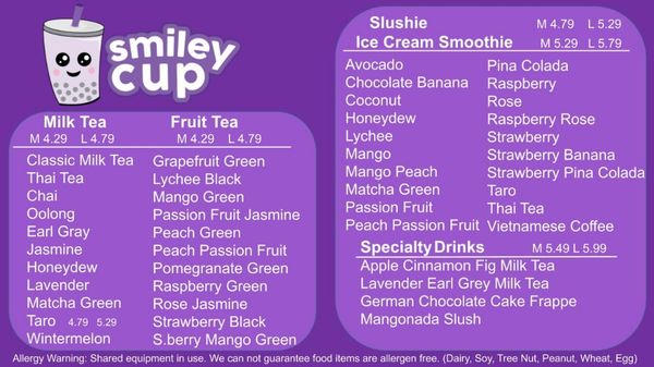 Menu photo 6 Smiley Cup Richardson, TX