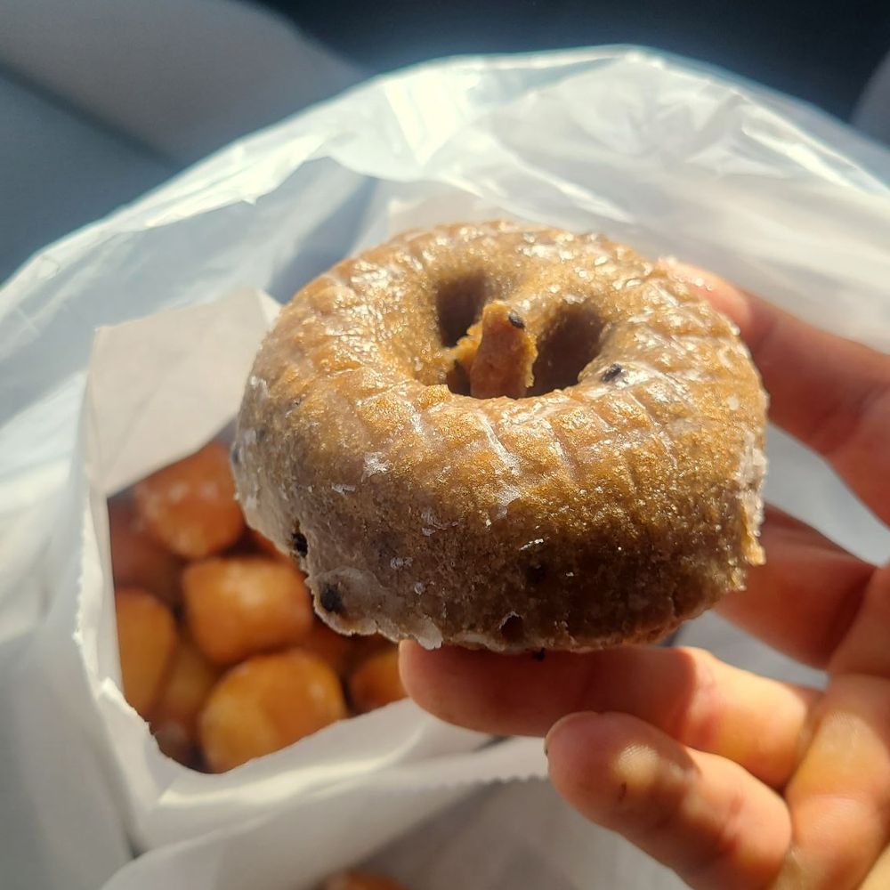 Blueberry donut and donut holes Blueberry donut and donut holes