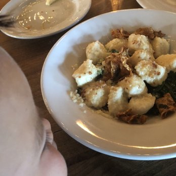 Ember - Gnocchi with crispy artichoke chips and spinach. - New American Near Me - Arroyo Grande, California Ember - Gnocchi with crispy artichoke chips and spinach. - New American Near Me - Arroyo Grande, California