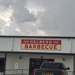 Exterior outside entrance of Helberg Barbecue - Woodway, Texas Exterior outside entrance of Helberg Barbecue - Woodway, Texas