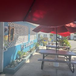 Restaurante El Sargazo - Outdoor and indoor seating. There's a great breeze as it sits on the hill.