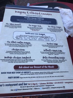 Menu photo 7 Gresso's Restaurant and Bar Columbus, OH