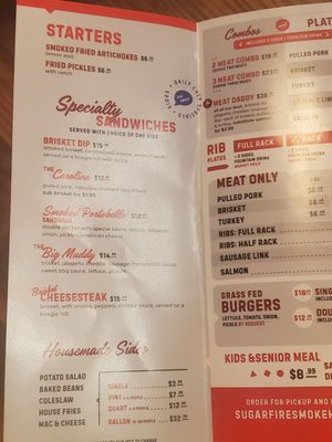 Menu photo 1 Sugarfire Smoke House Westminster, CO Menu photo 1 Sugarfire Smoke House Westminster, CO
