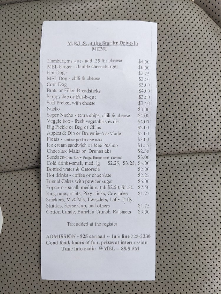 MELS AT THE STARLITE DRIVEIN Updated August 2024 8271 N State Rd