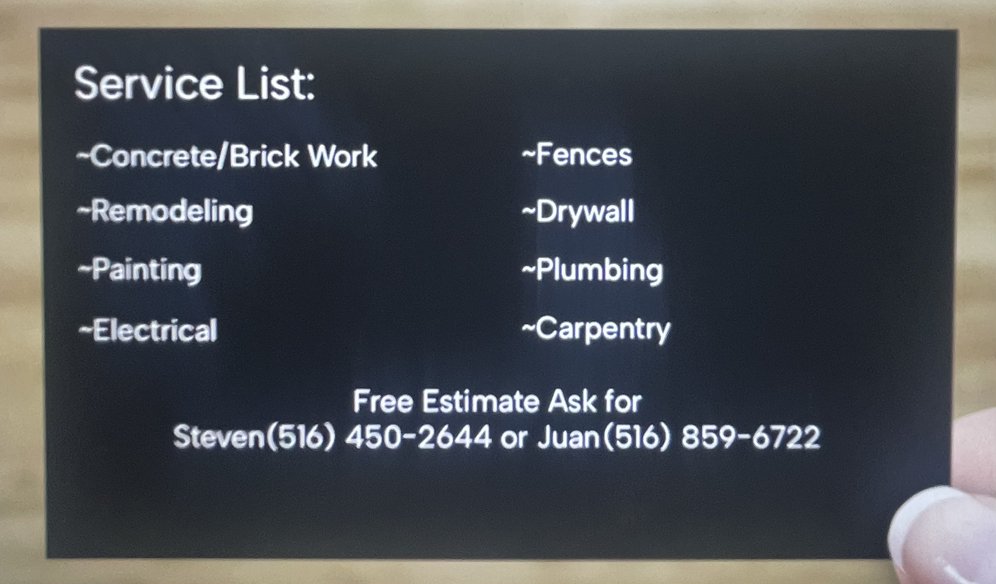 Slide of Turcios Construction