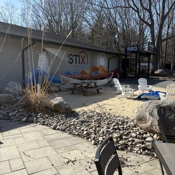 Stix - Patio very cool, lots of fire pits & places to sit or hang out. - Bars Near Me - Ludington, Michigan