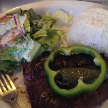 Samantha's Restaurant - Carne asada with salad and rice. - Mexican Near Me - Silver Spring, Maryland