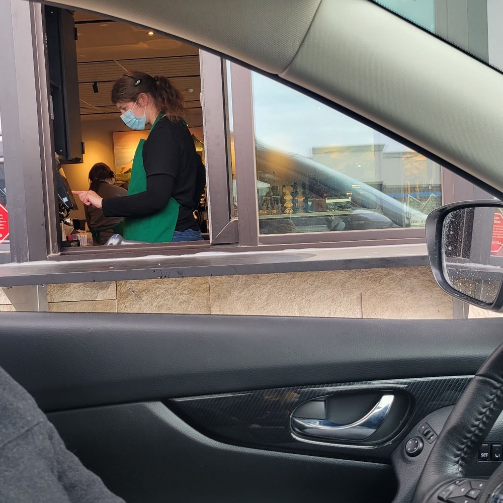 Starbucks - a woman wearing a face mask in a car - Coffee & Tea Near Me - Hastings, Nebraska Starbucks - a woman wearing a face mask in a car - Coffee & Tea Near Me - Hastings, Nebraska
