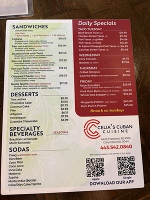 Menu photo 7 Celias Cuban Cuisine Columbia, MD Menu photo 7 Celias Cuban Cuisine Columbia, MD