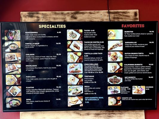 Menu photo 2 Que Onda Tacobar Pinole, CA