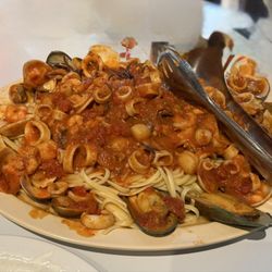 Rainbow Pizza - 07/11/2026 - Linguine Pescatore with Red Sauce $62