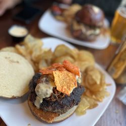Kuma's Corner - Schaumburg - Idk the name. Burger of the week for some convention with chicken tender and burger was good.