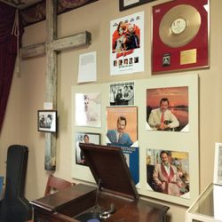 Slim Whitman display in Museum's Music room
