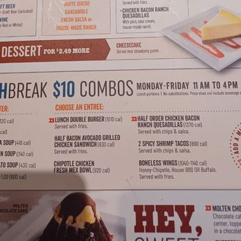 Chili's - Pretty good Lunch Combos $10! - American Near Me - Upland, California Chili's - Pretty good Lunch Combos $10! - American Near Me - Upland, California