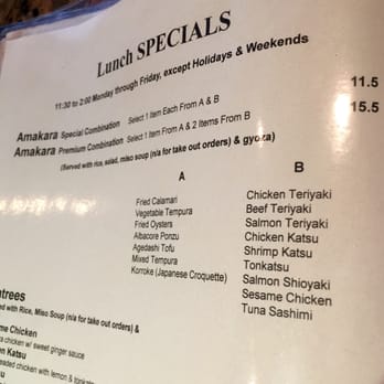 Amakara - Special combo is a great deal! - Sushi Bars Near Me - Dublin, California