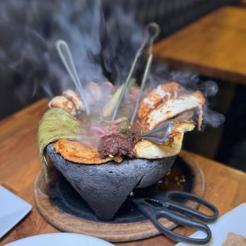 La Huasteca - Molcajete Azteca (Serves 2) - Mexican Near Me - Buena Park, California La Huasteca - Molcajete Azteca (Serves 2) - Mexican Near Me - Buena Park, California