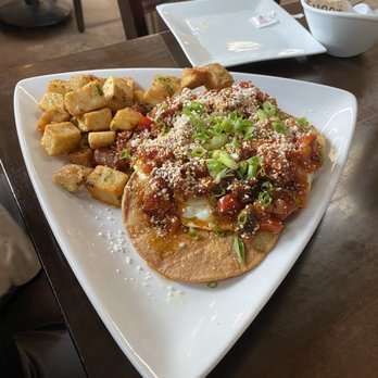 Gertrude's - Huevos Rancheros - good flavor but potatoes were cold and eggs were over cooked - New American Near Me - Phoenix, Arizona