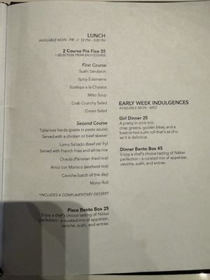 Menu photo 1 Pisco Nikkei Centereach, NY