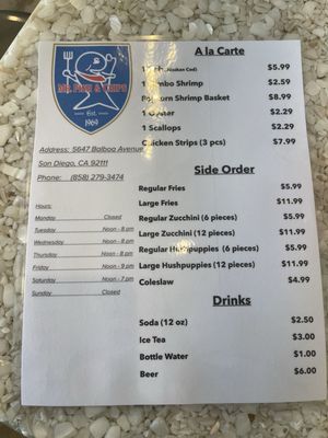Menu photo 2 Mr. Fish and Chips San Diego, CA Menu photo 2 Mr. Fish and Chips San Diego, CA