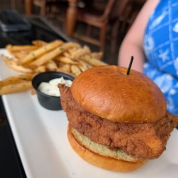 Between The Trees - Fried Grouper Sandwich - Best item get this - French Near Me - Greenville, South Carolina